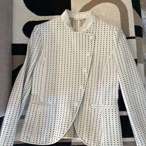 Emporio Armani perforated leather jacket sz40